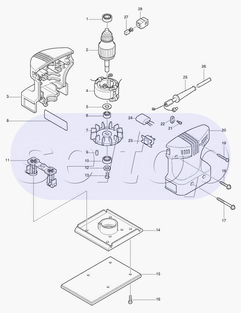 Запчасти для шлифмашины Makita BO 4560