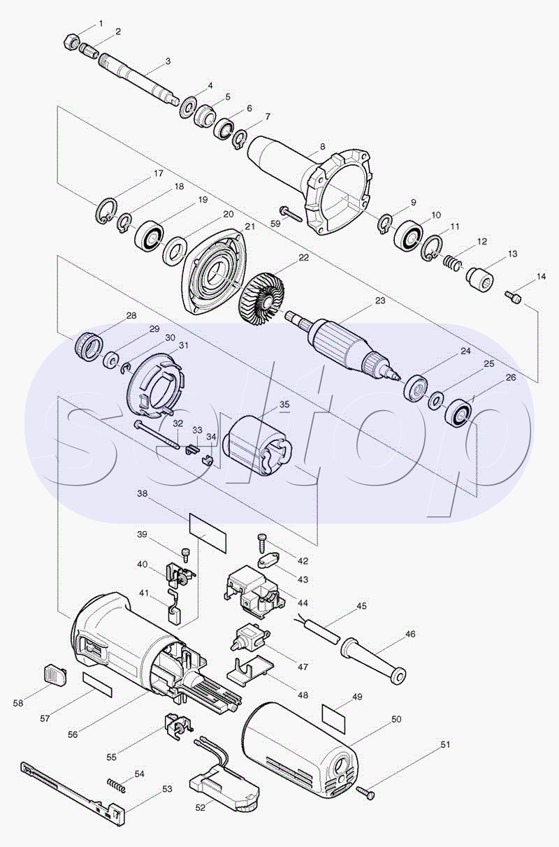 Запчасти для шлифмашины Makita GD 0800 C | купить в Москве в  интернет-магазине Селтоп с доставкой. Цены, наличие, взрыв-схема.