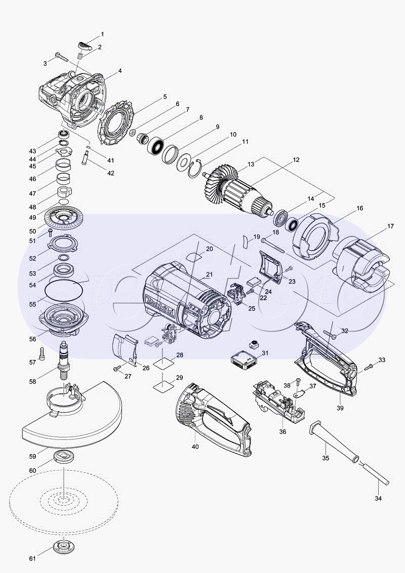 Запчасти для болгарки Makita GA 9063 R | купить в Москве в  интернет-магазине Селтоп с доставкой. Цены, наличие, взрыв-схема.