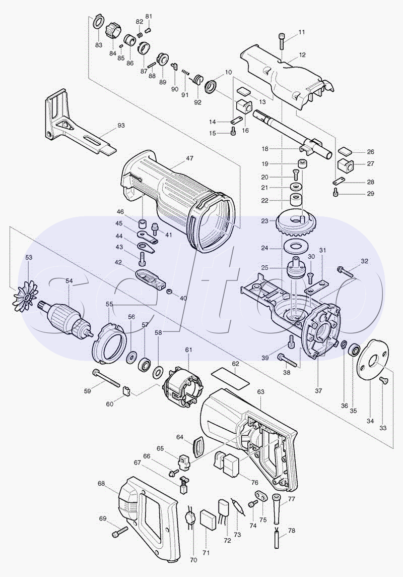 Запчасти для сабельной пилы Makita JR 3000 VT