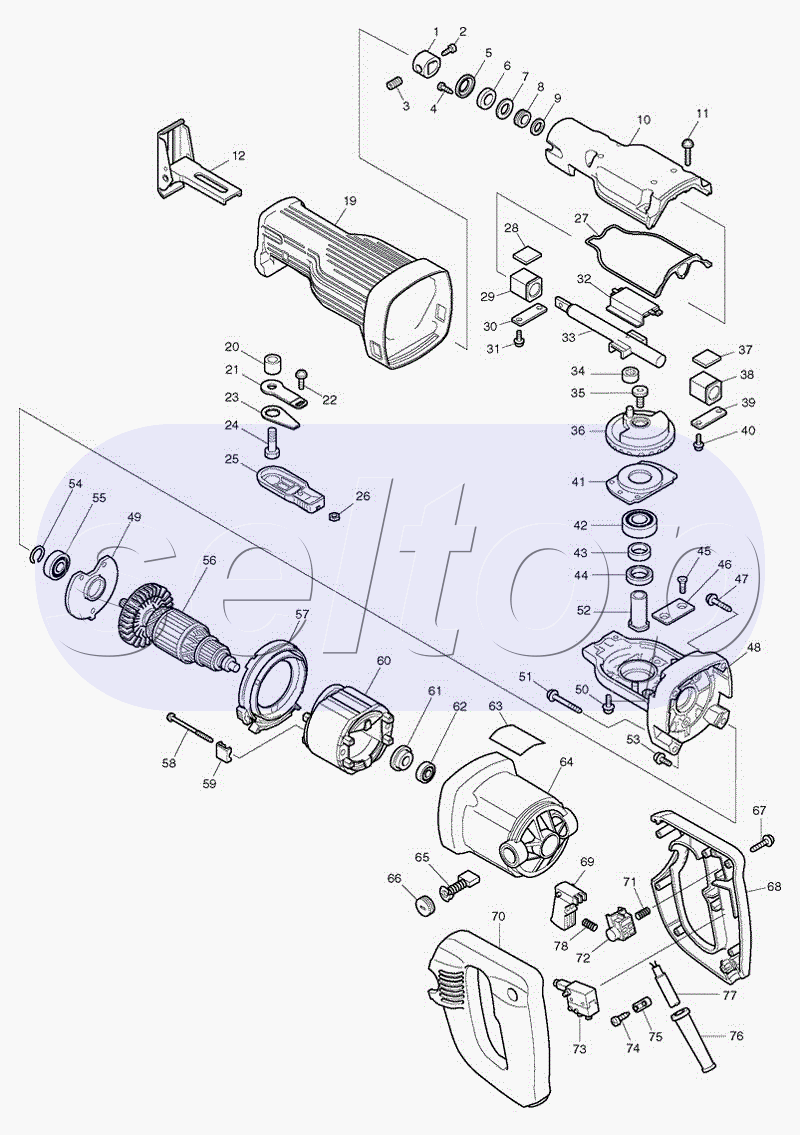 Запчасти для сабельной пилы Makita JR 3030