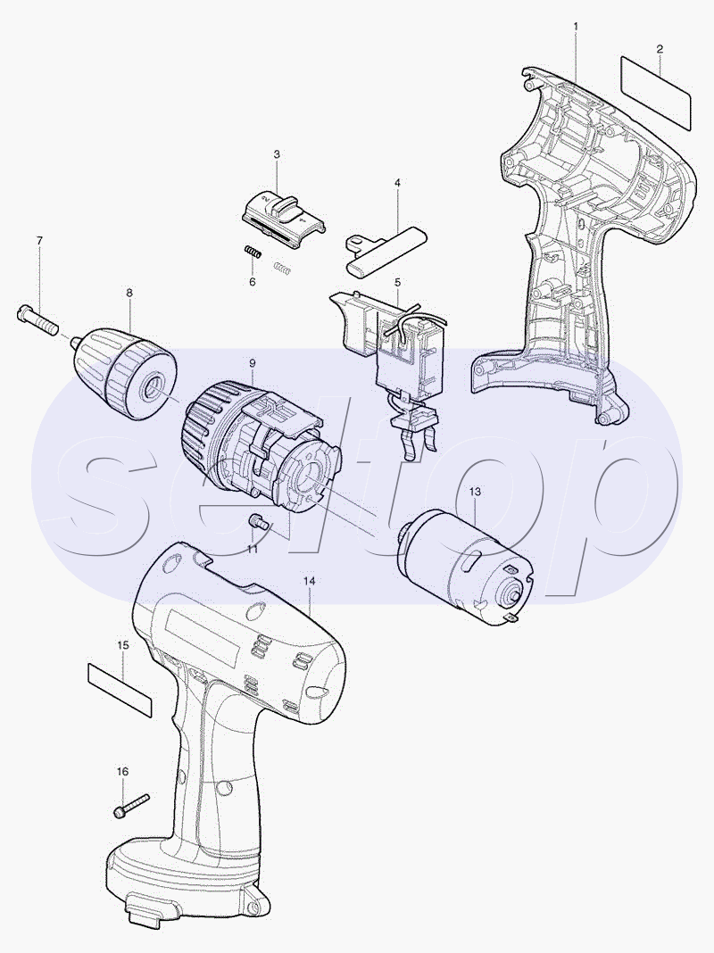 Запчасти для аккумуляторной дрели Makita MT 064 | купить в Москве в  интернет-магазине Селтоп с доставкой. Цены, наличие, взрыв-схема.