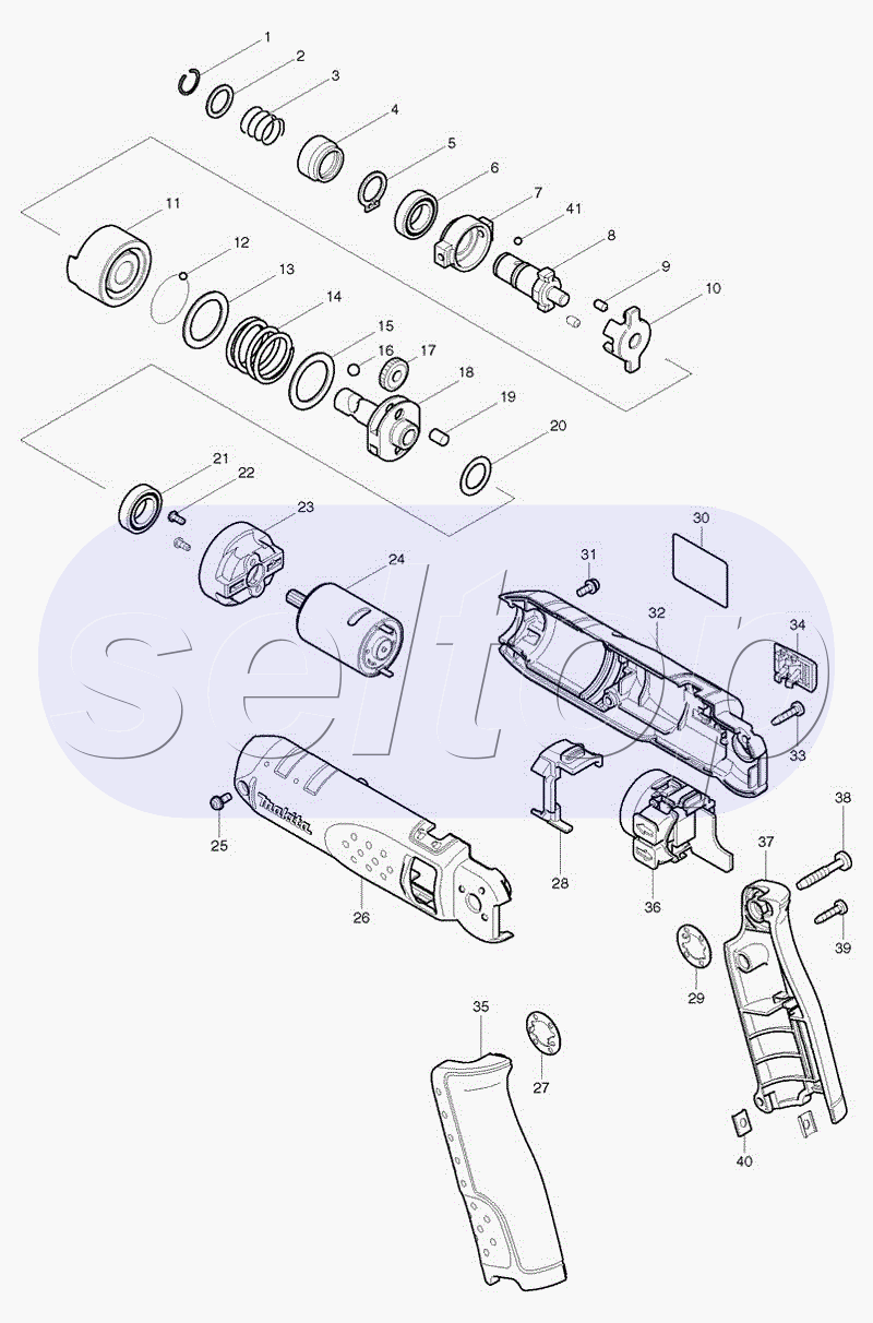 Запчасти для аккумуляторной отвертки Makita TD 020 D | купить в Москве в  интернет-магазине Селтоп с доставкой. Цены, наличие, взрыв-схема.