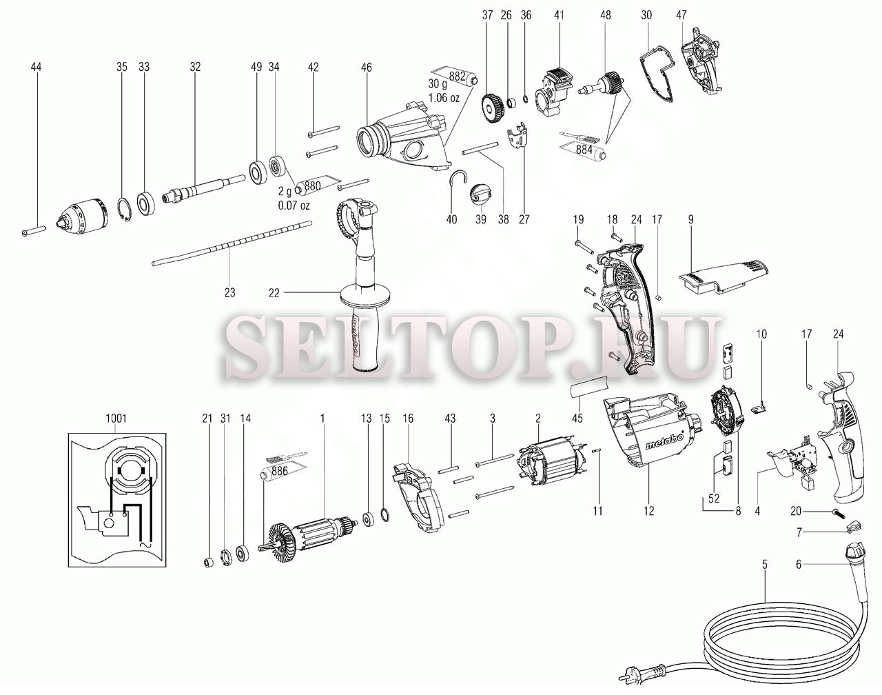 Metabo d72622 схема