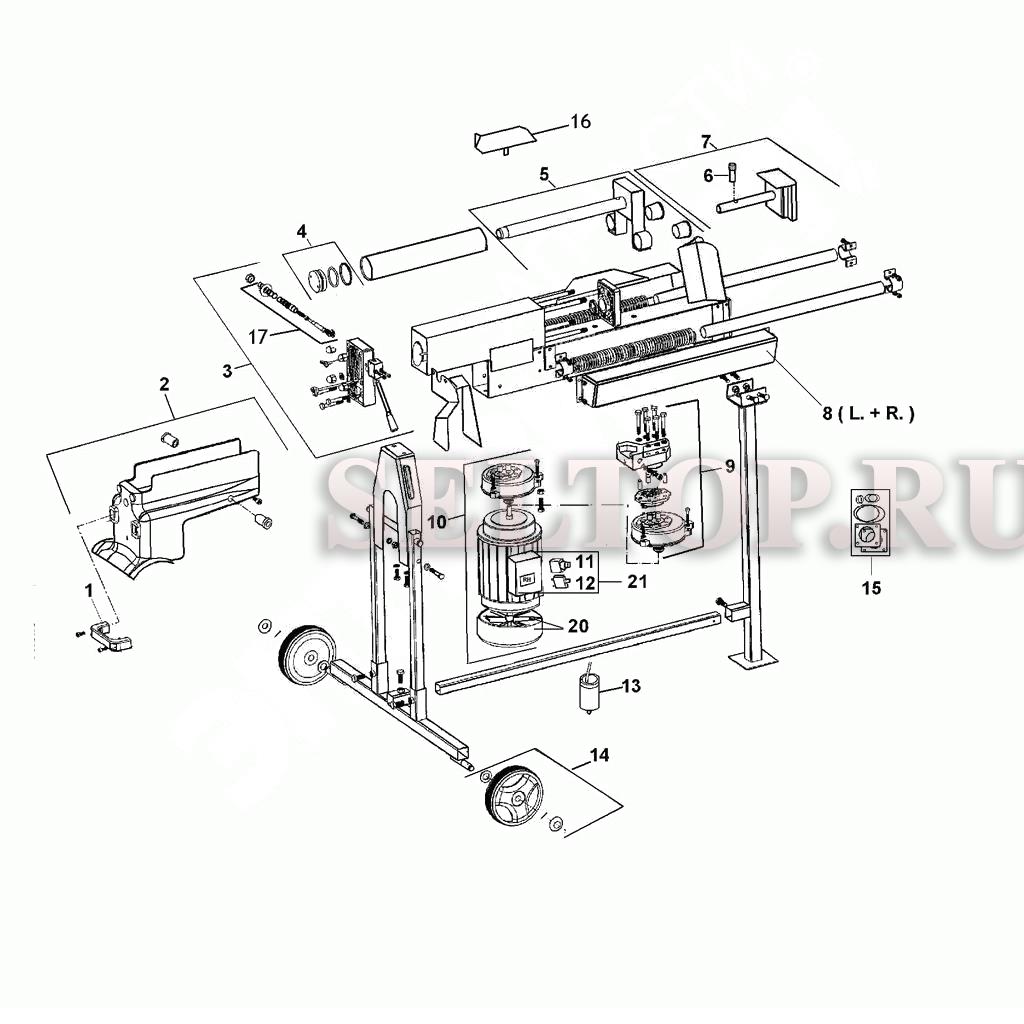 Запчасти для дровокола Metabo hs 5000 w (тип 0170005000 10)