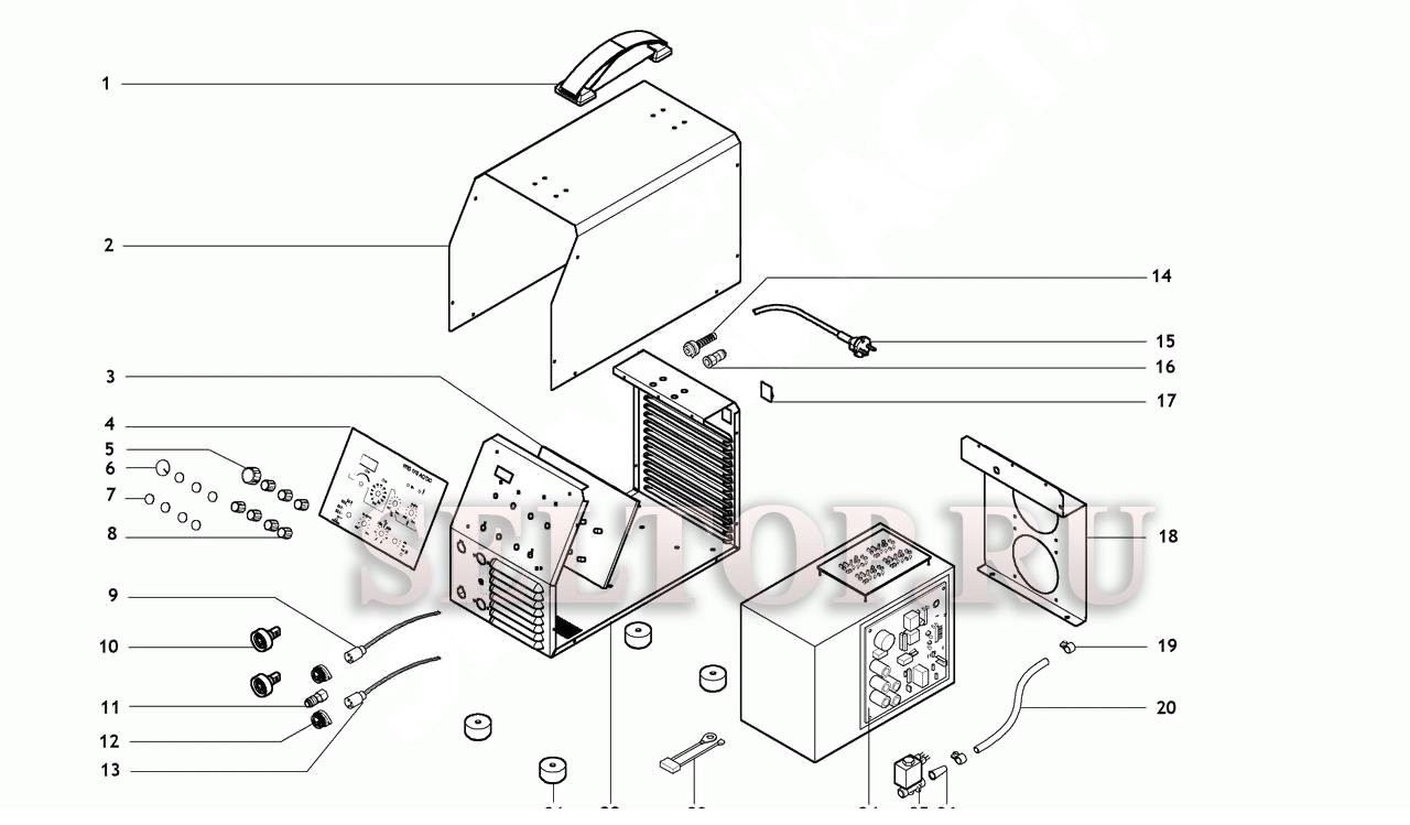 Запчасти для сварочного инвертора Metabo wig 170 ac/dc (тип 0021017200 10) (деталировка)