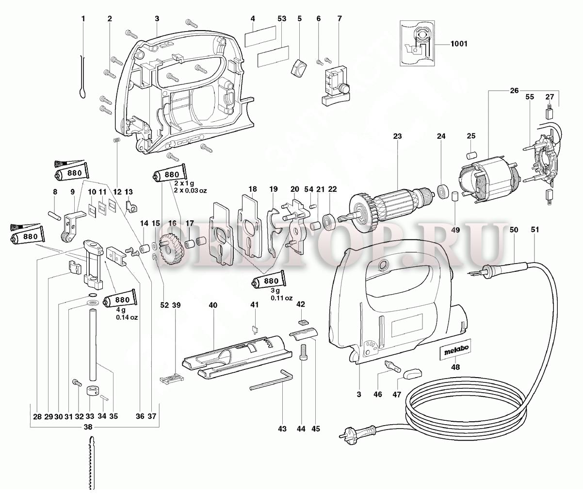 Запчасти для лобзика Metabo st 50 pendix (тип 04000000) | купить в Москве в  интернет-магазине Селтоп с доставкой. Цены, наличие, взрыв-схема.