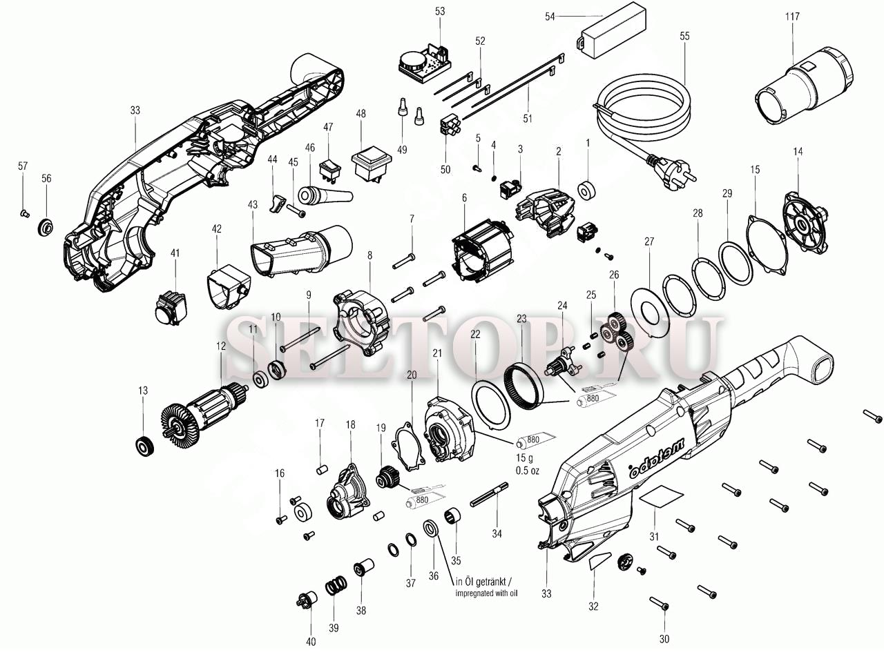 Запчасти для шлифмашины для стен Metabo lsv 5-225 comfort (тип 00136000)  (часть 2) | купить в Москве в интернет-магазине Селтоп с доставкой. Цены,  наличие, взрыв-схема.