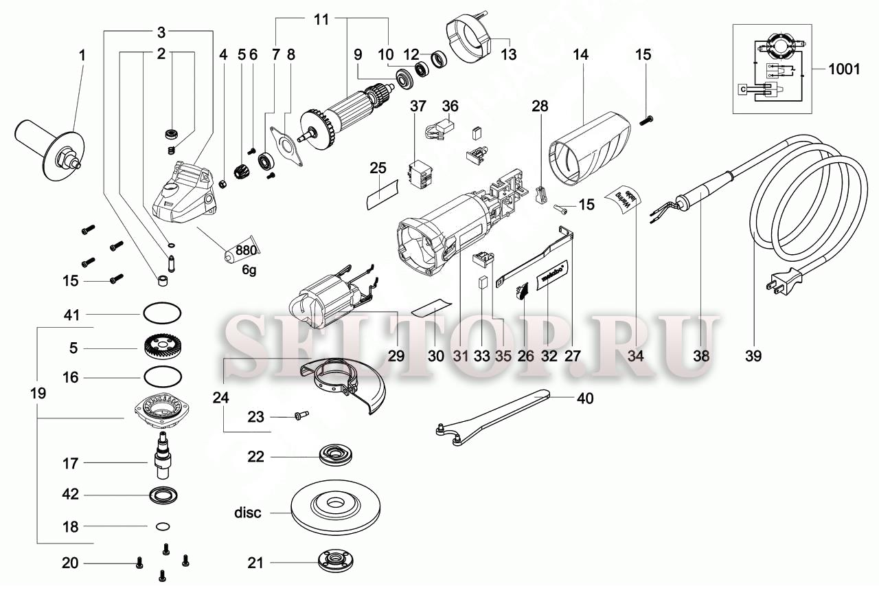 Metabo d72622 схема