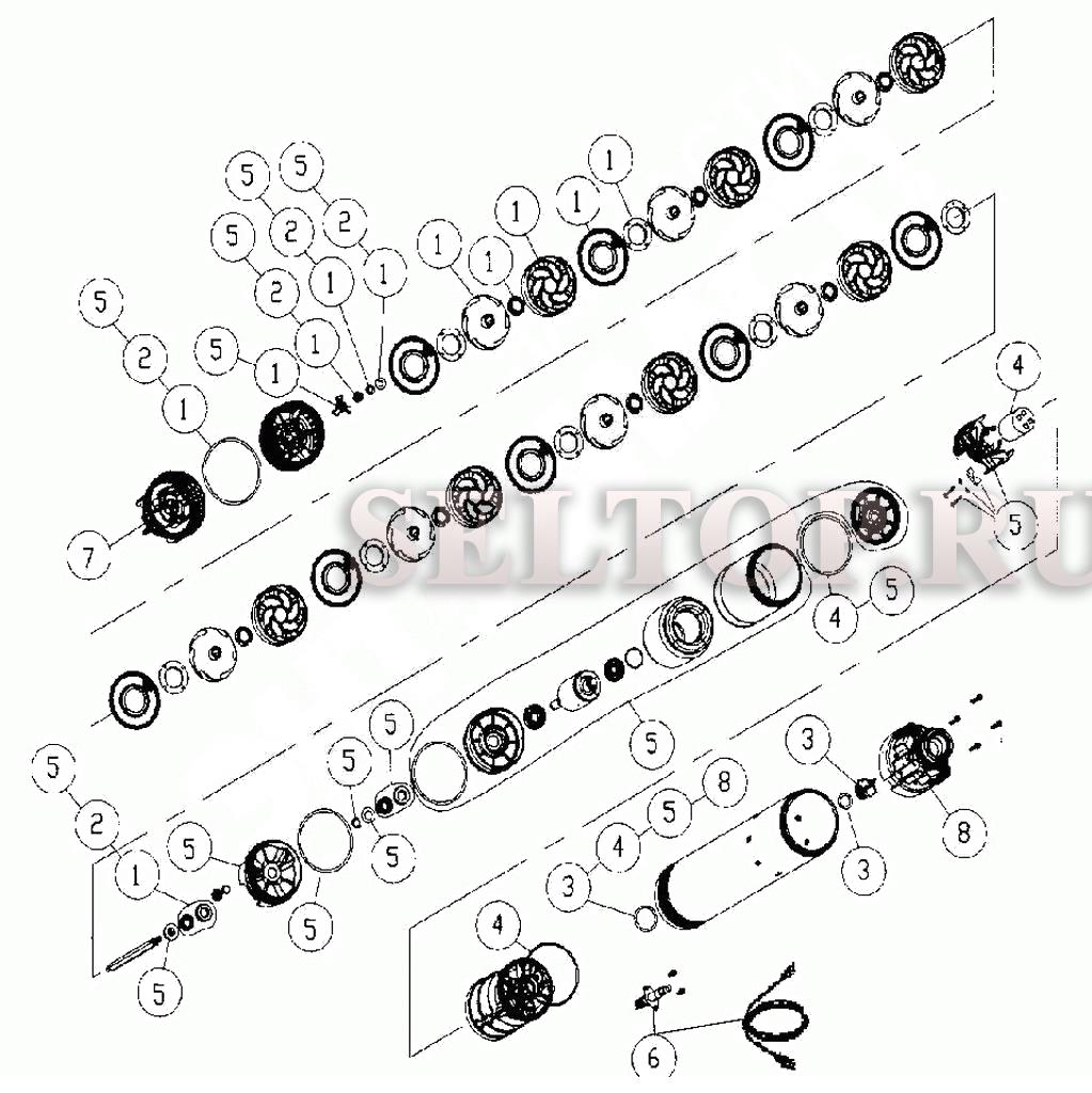 Запчасти для погружного глубинного насоса Metabo tbp 5000 m (0250500050) (тип 0250500050 12) (часть 1)