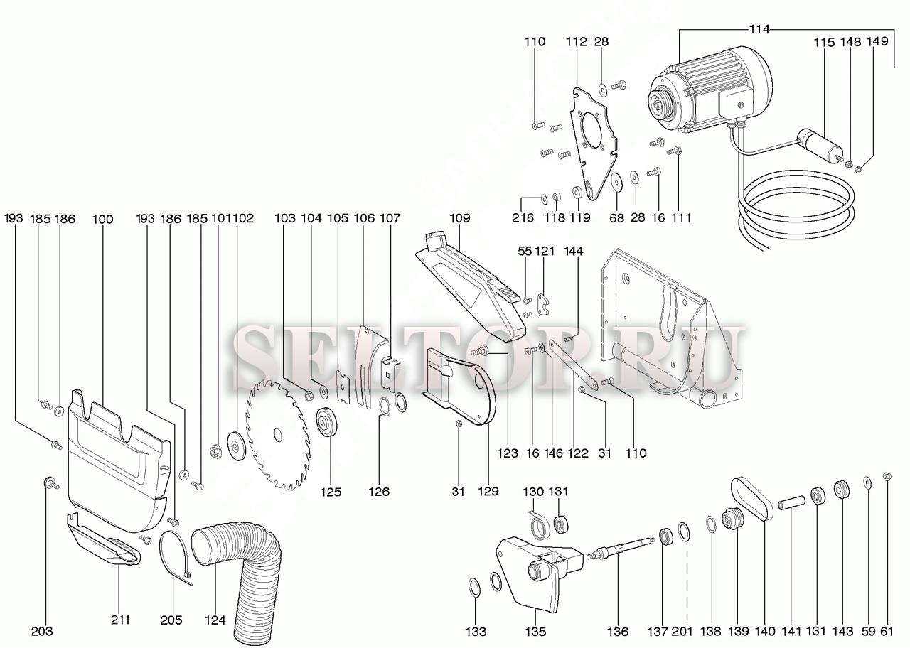 Запчасти для циркулярной пилы Metabo pku 250/2,10 wn (тип 0100251000 11) (часть 3)