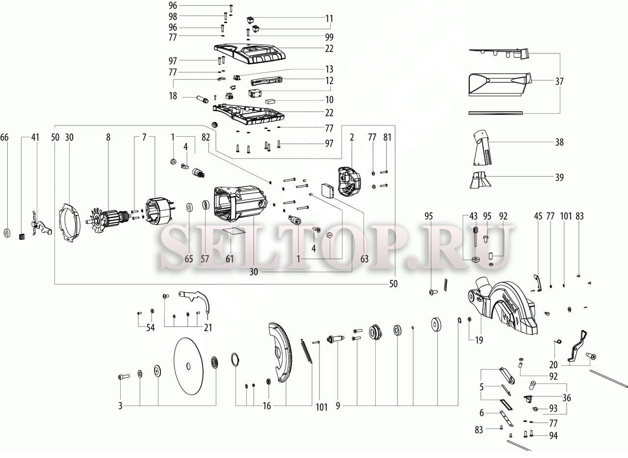 Запчасти Для Торцовочной Пилы Metabo Kgs 305 M (6.19305.00) (Тип.