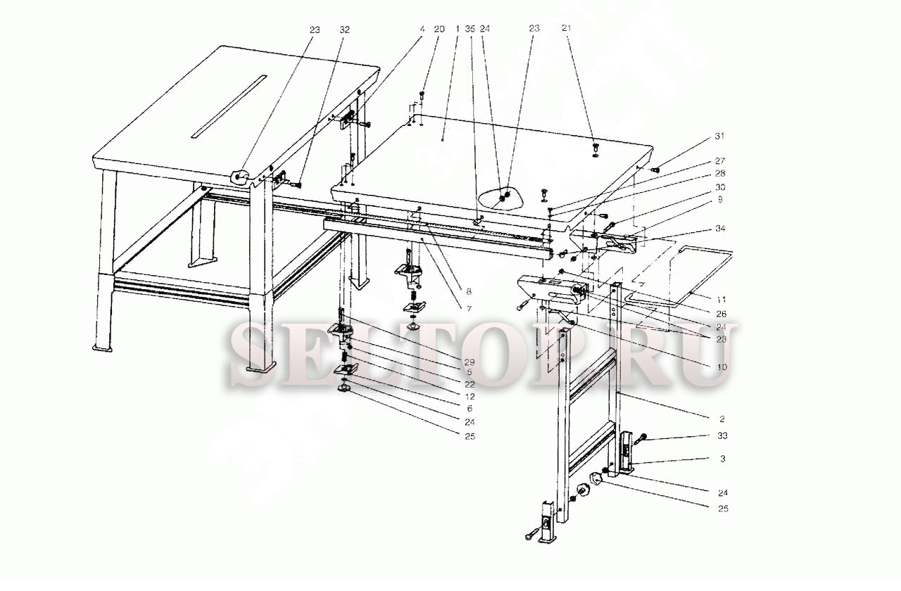 Запчасти для удлинения стола Metabo tkhs 315 c/m/bks (тип 0910014030 10) |  купить в Москве в интернет-магазине Селтоп с доставкой. Цены, наличие,  взрыв-схема.