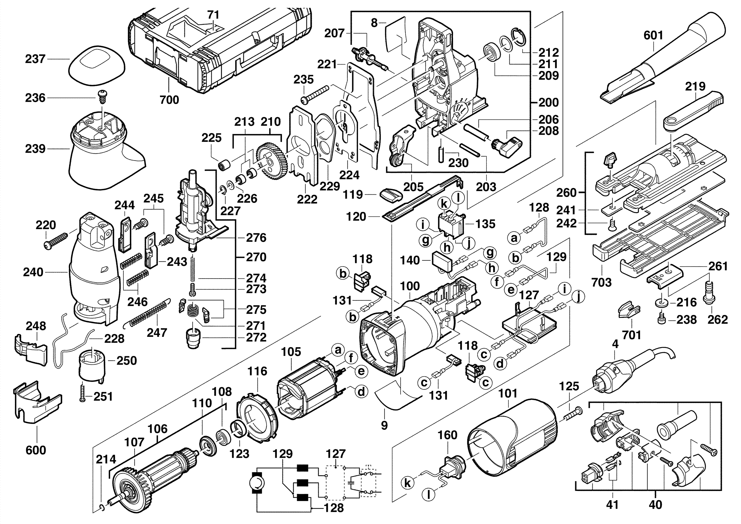 Запчасти для лобзика FSPE110X, артикул модели 4933357990, код модели 4000403333