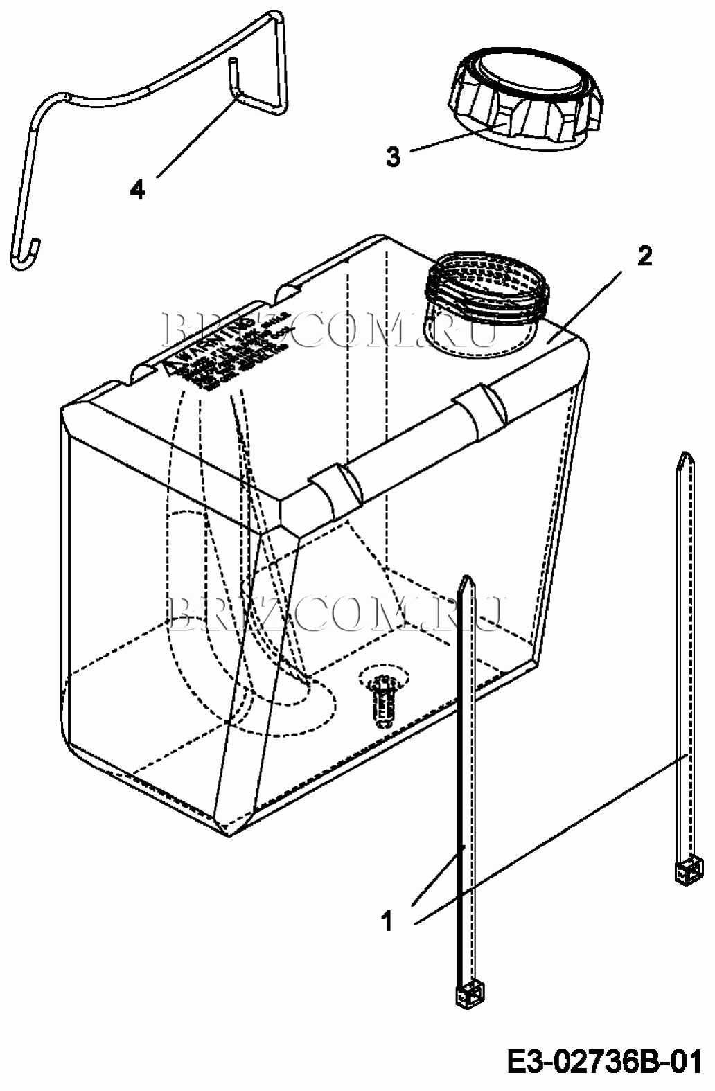 Топливный бак МТД RS 220/107 13A4762G600 (2007)