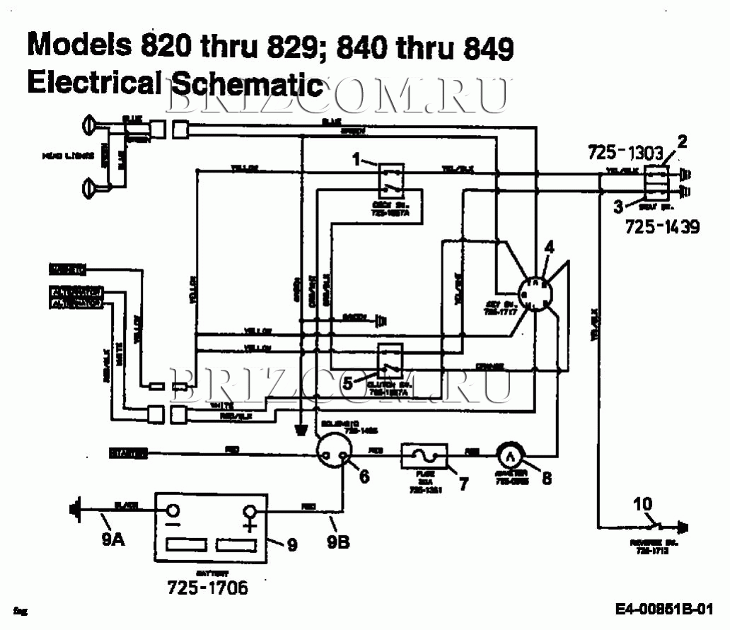 MTD Smart re 125 схема