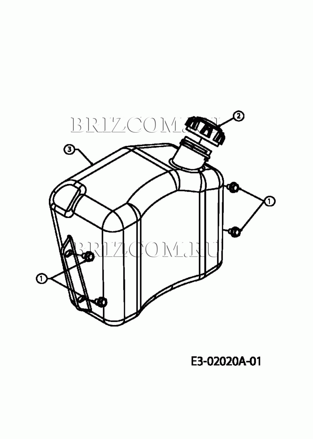 Топливный бак МТД SN 180 AT 13B7508N678 (2004)