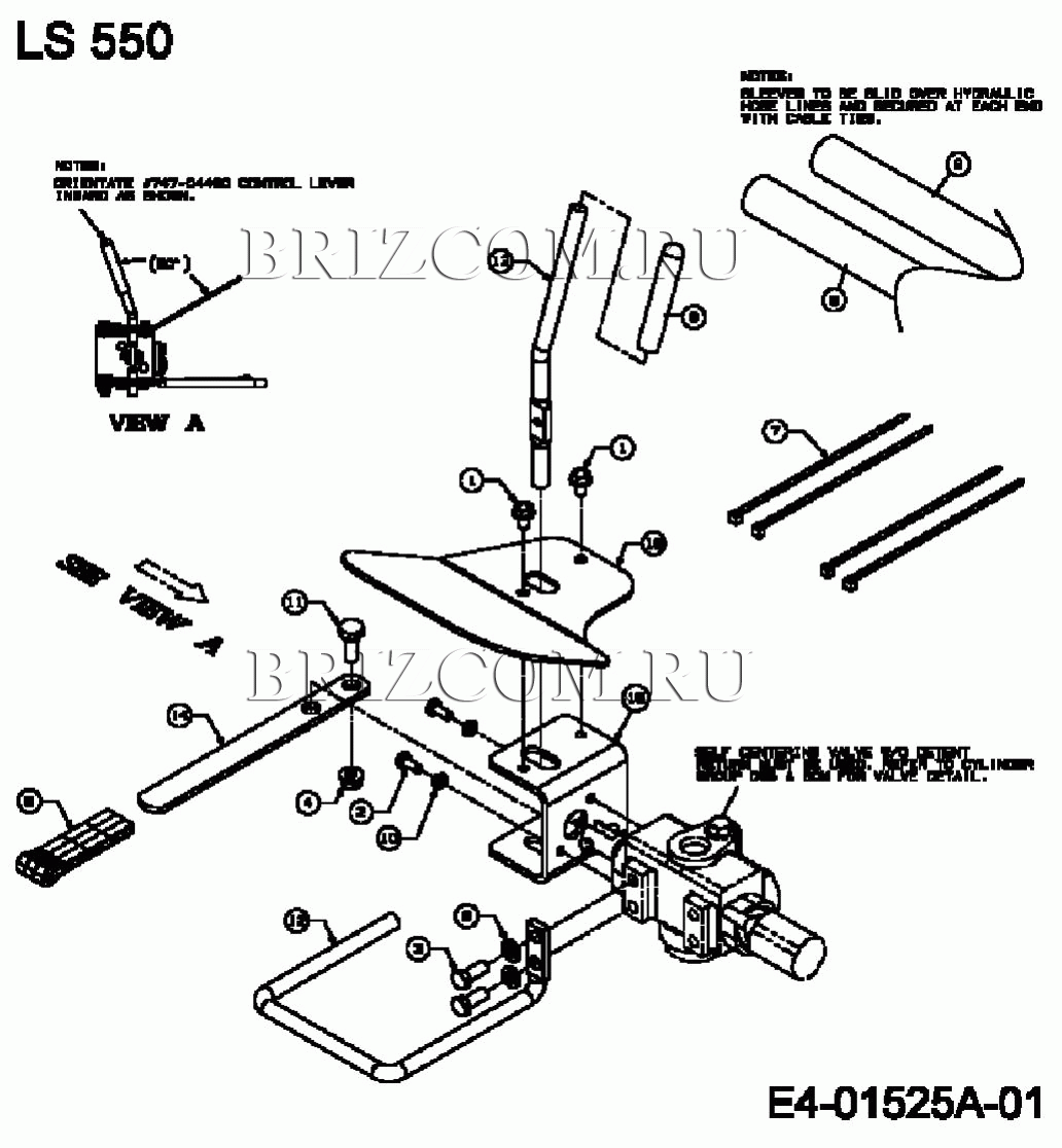 Рычаг управления MTD LS 550 24AF550C678 (2008)