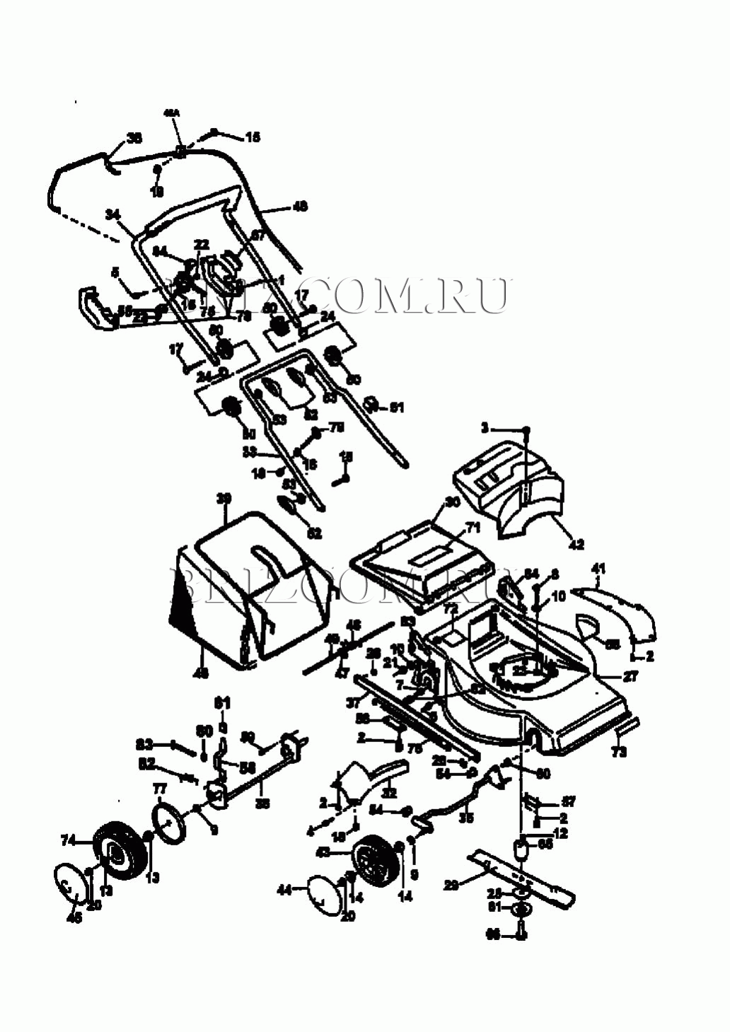 Запчасти для МТД GEA 48 GX50B678 (1997)