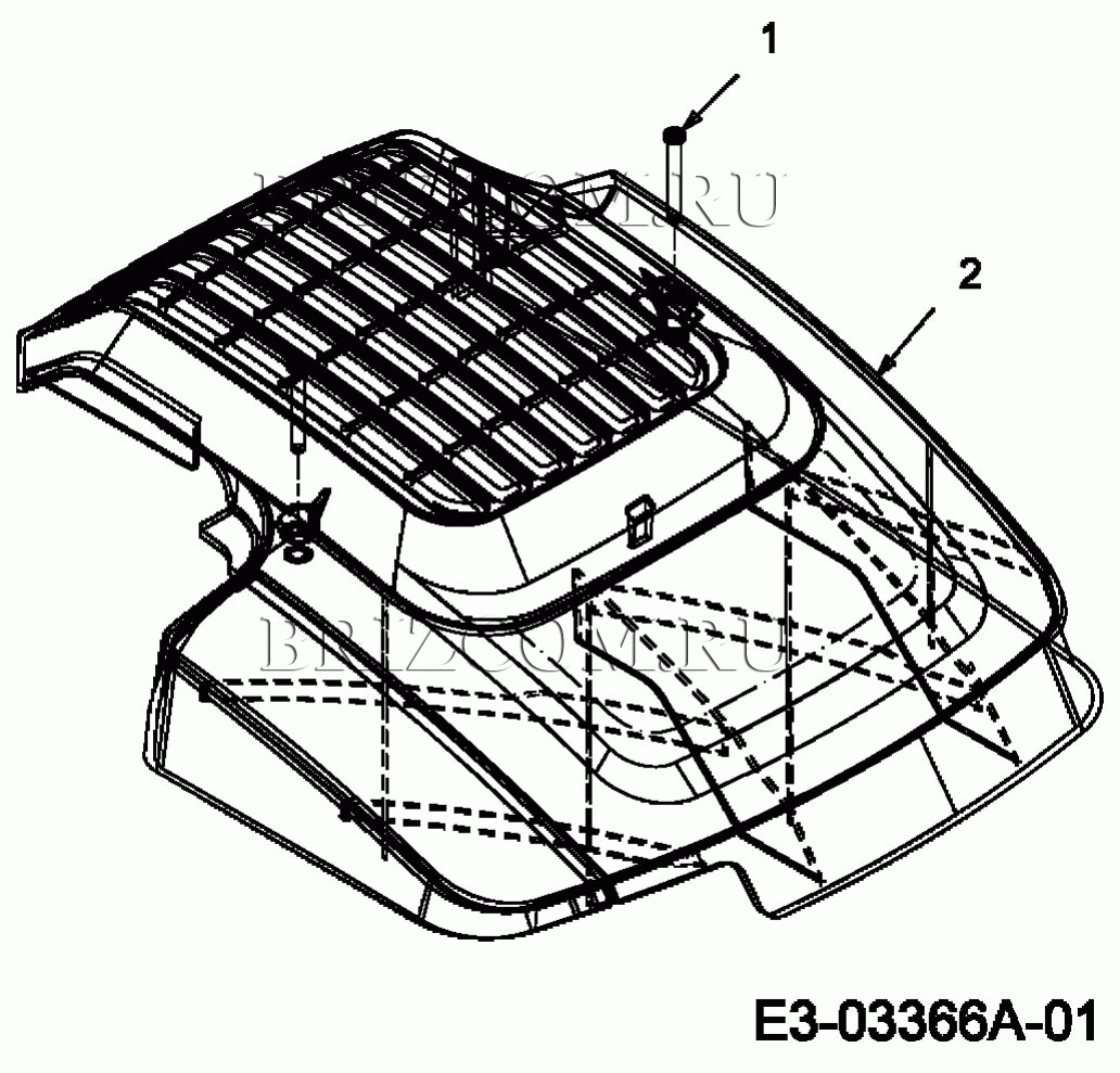 Капот B and S МТД 46 SPBEM 12CEJ28V678 (2007)