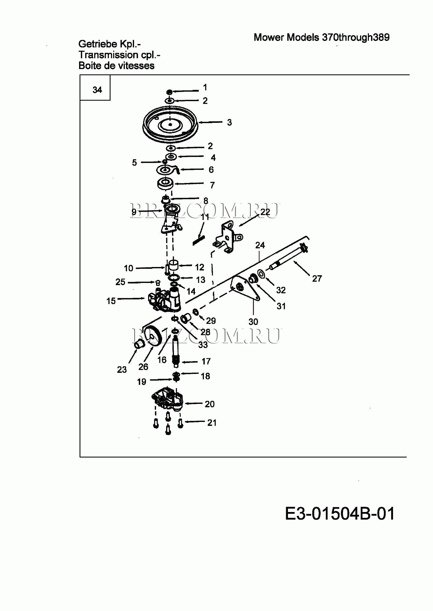 Коробка передач МТД GES 53 12A-378R678 (2004)