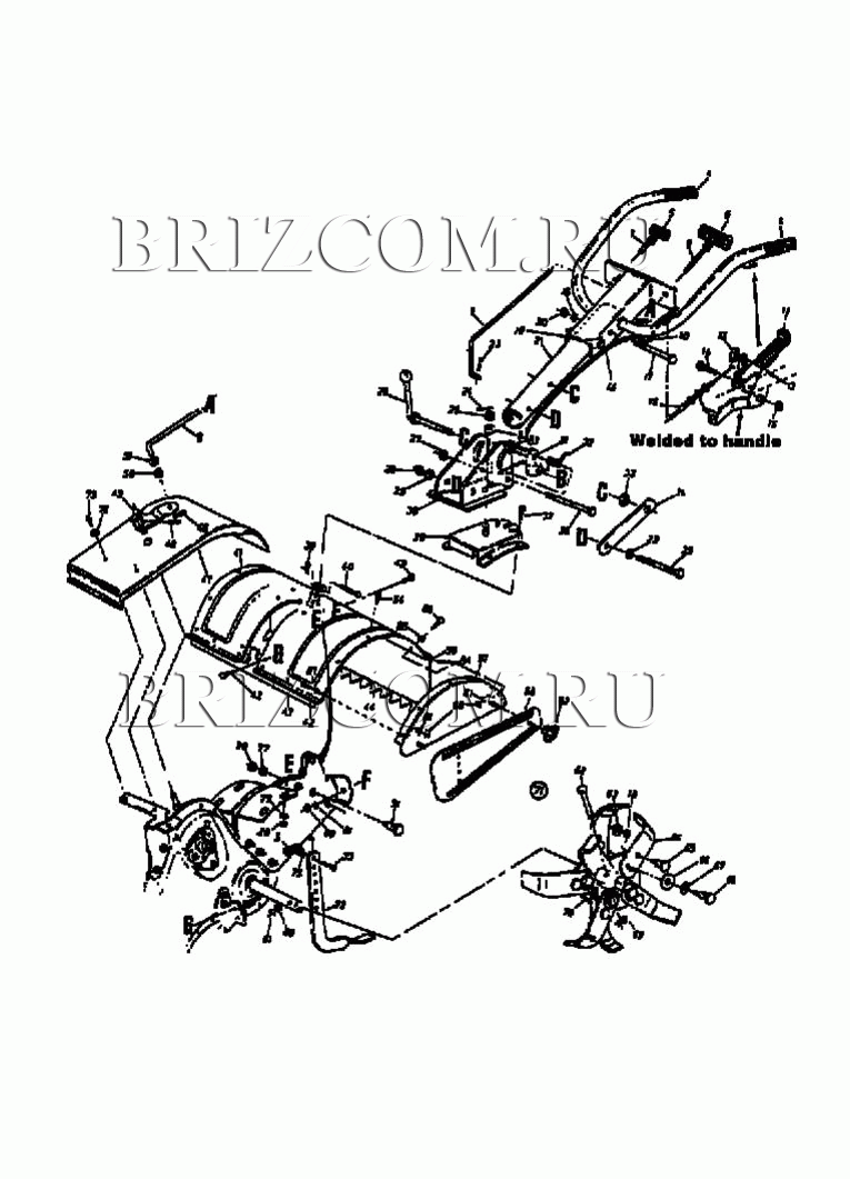 Зубцы бороны, ручка МТД T/430 21A-430-678 (1998)