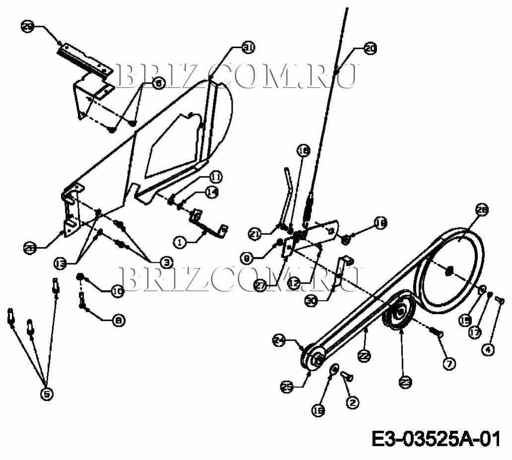 Кабель управления, ремень МТД T/120 21AB454B678 (2008)