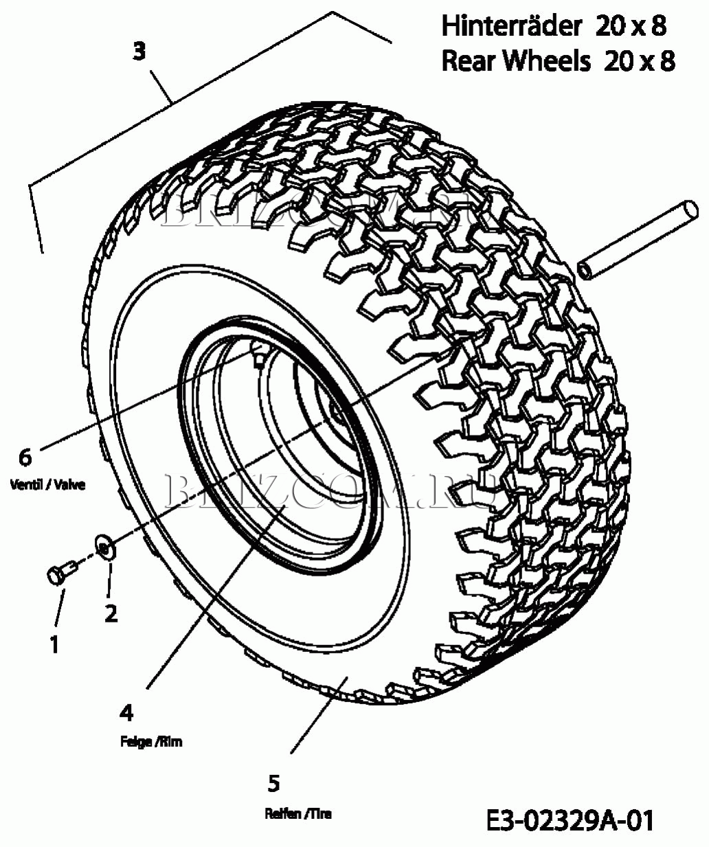 Колеса МТД 200/107 13A7660G752 (2005)