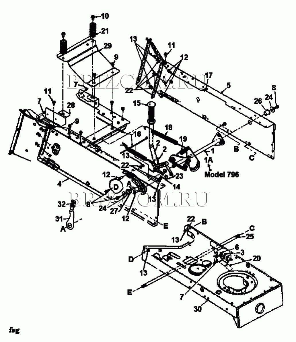 Включение деки МТД EH 160 13AT795N678 (1998)