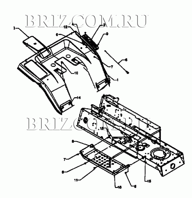 Крыло, подножка МТД EH 160 13AT795N678 (1998)