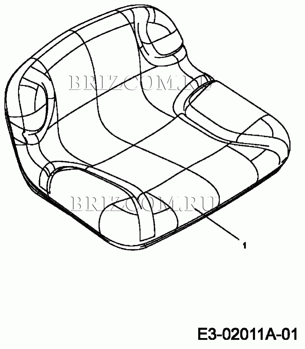 Нижняя часть сиденья (228mm) МТД GT 115/91 13D1450B620 (2006)