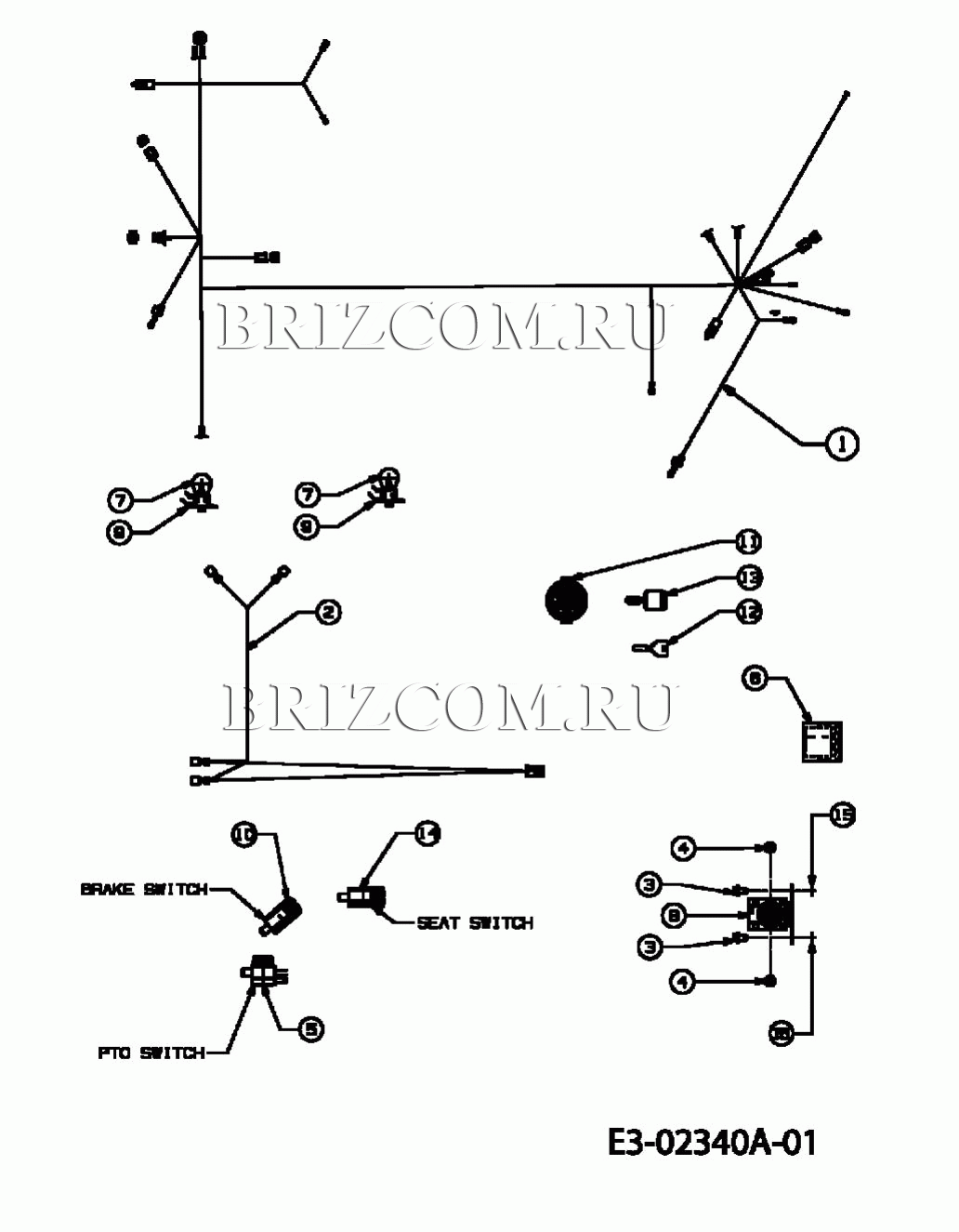 Электрические детали МТД JE 135 H 13AH493E676 (2007)