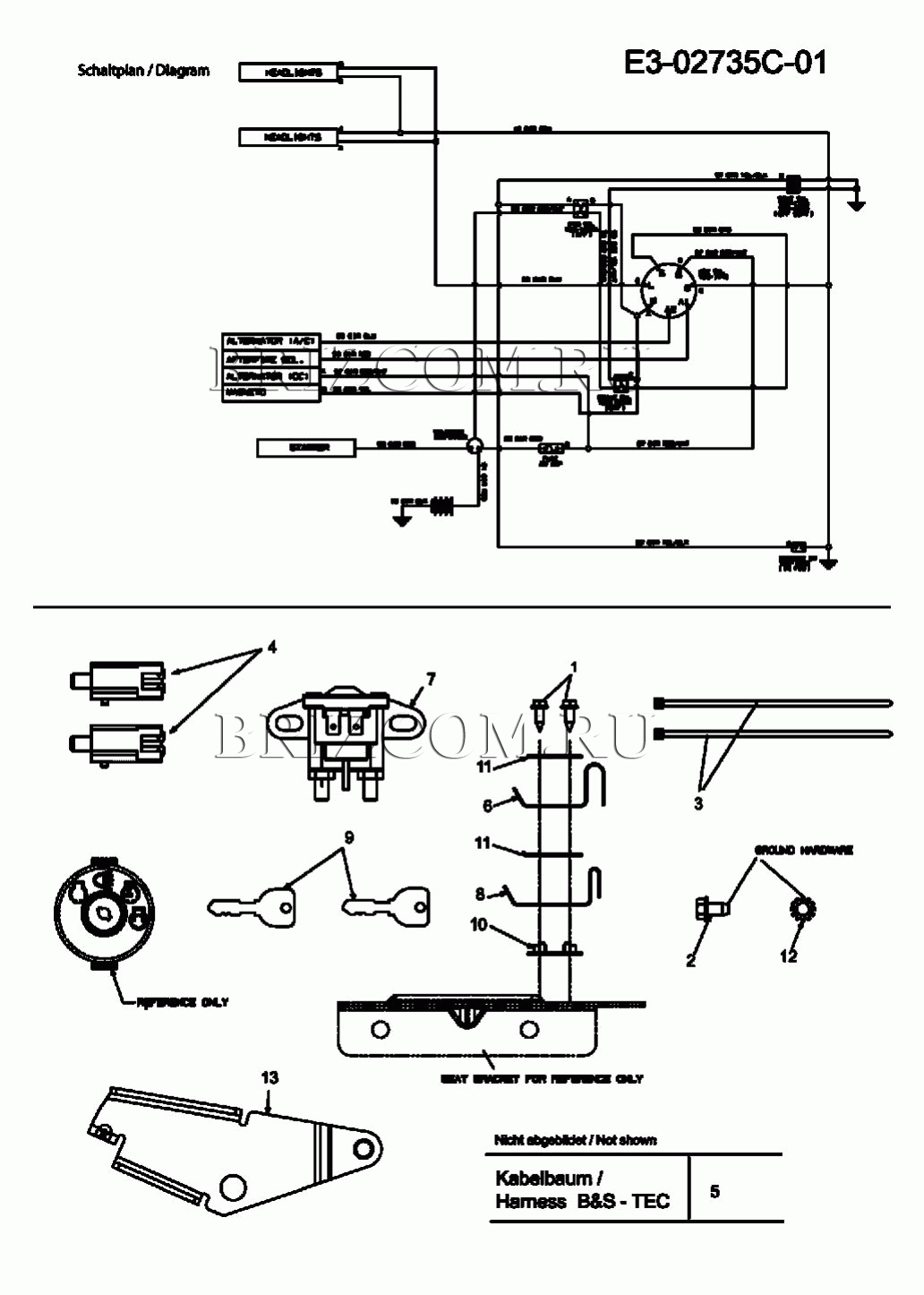 Электрические детали МТД LF 125 13AH773F400 (2008)