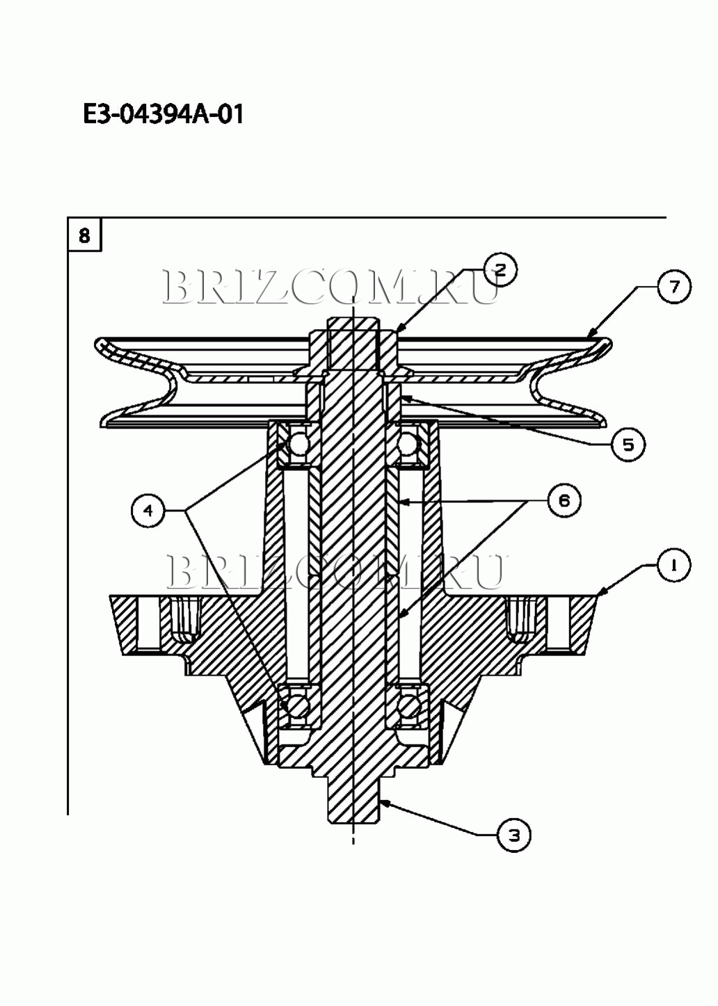 Шпиндель 618-04456 МТД PLATINUM SD 25/107 H 13AI793G686 (2010)