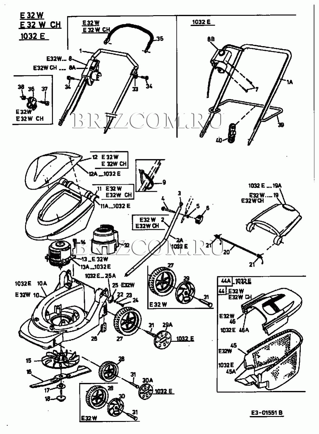 Основная деталировка МТД E 32 W 18D-C2D-664 (2002) | купить в Москве в  интернет-магазине Селтоп с доставкой. Цены, наличие, взрыв-схема.