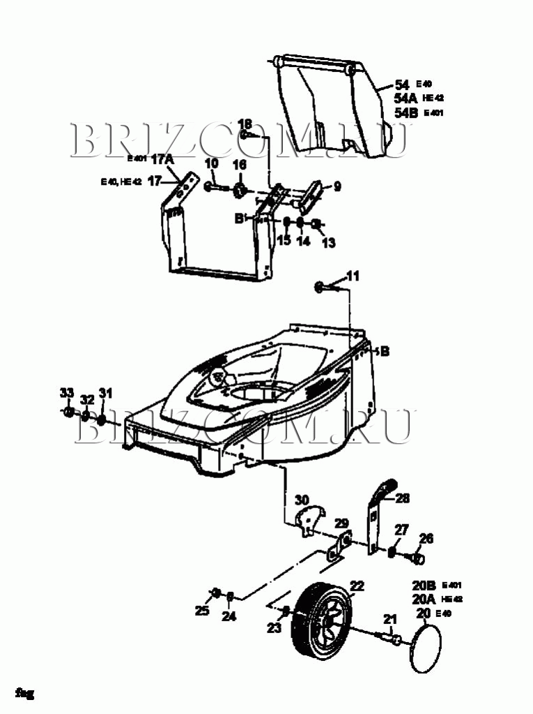 Передние колеса, регулятор высоты реза МТД E 40 18A-L0F-678 (1998)