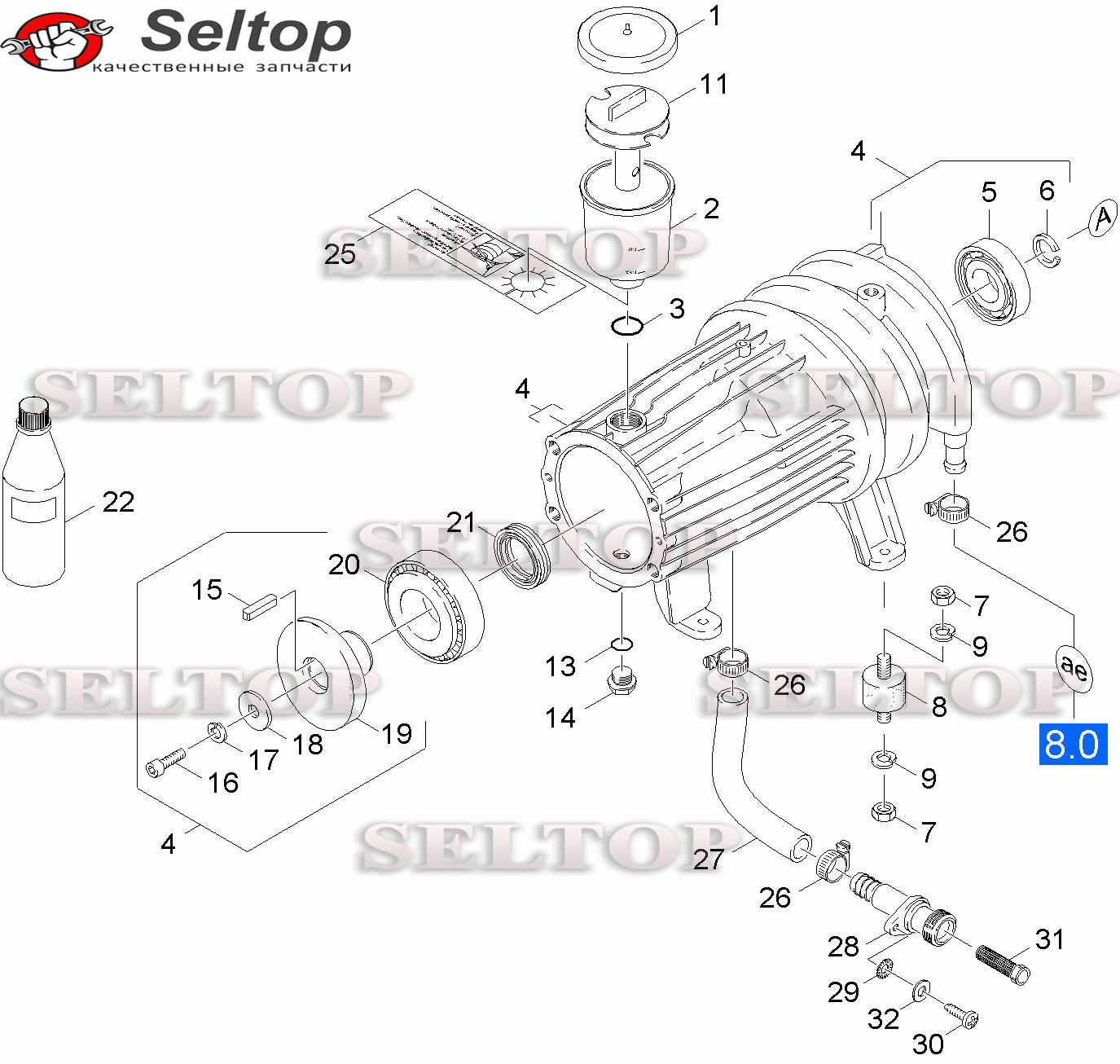 Мотор для мойки Керхер HDS 12/14 ST EU-I (1.699-921.0)