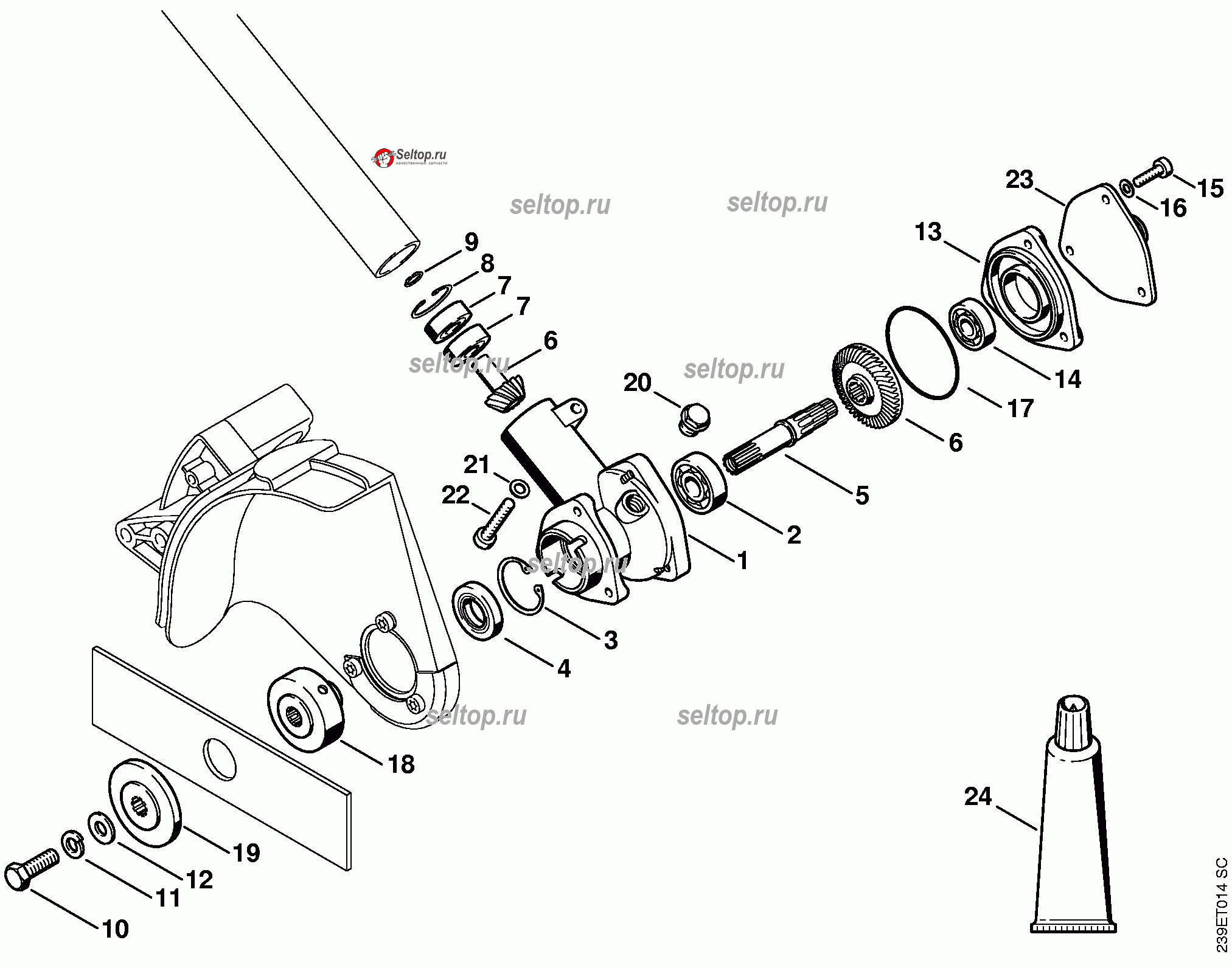 Передача FC 95 для устройства подрезания кромок газонов Stihl FC 90, FC 95