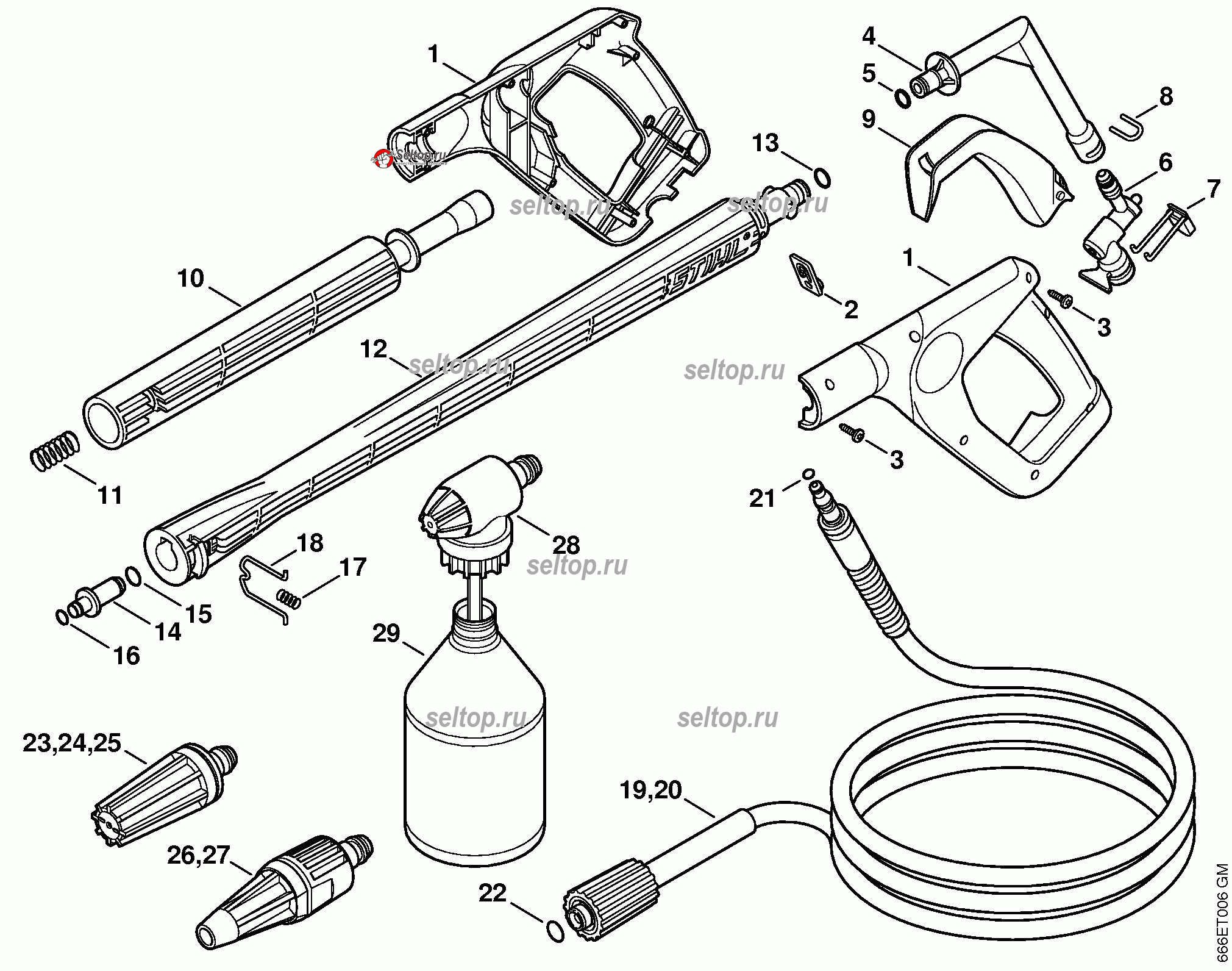 Пистолет для керхера схема