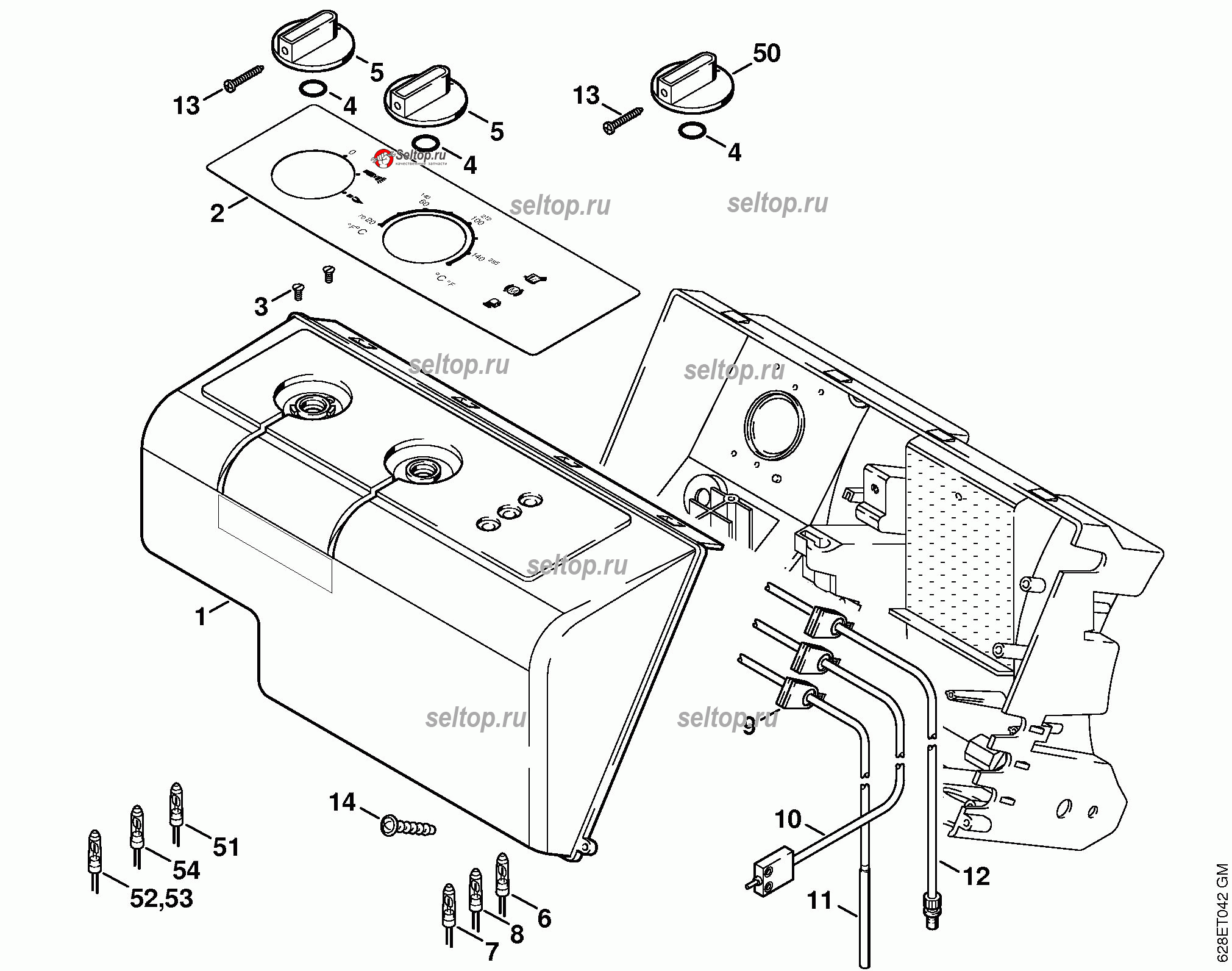 Приборная панель для мойки высокого давления Stihl RE 50 W, RE 530 W, RE 560 W