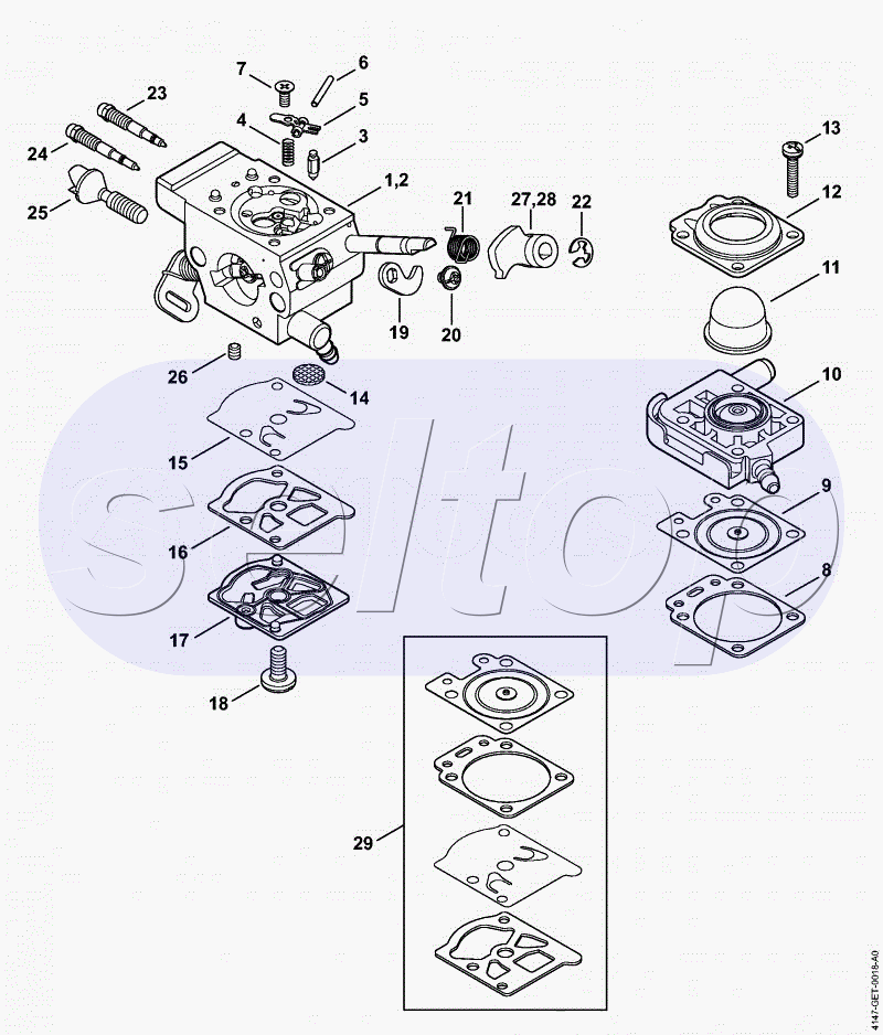 Карбюратор WTF-6, WTF-11 STIHL FR 460 TC