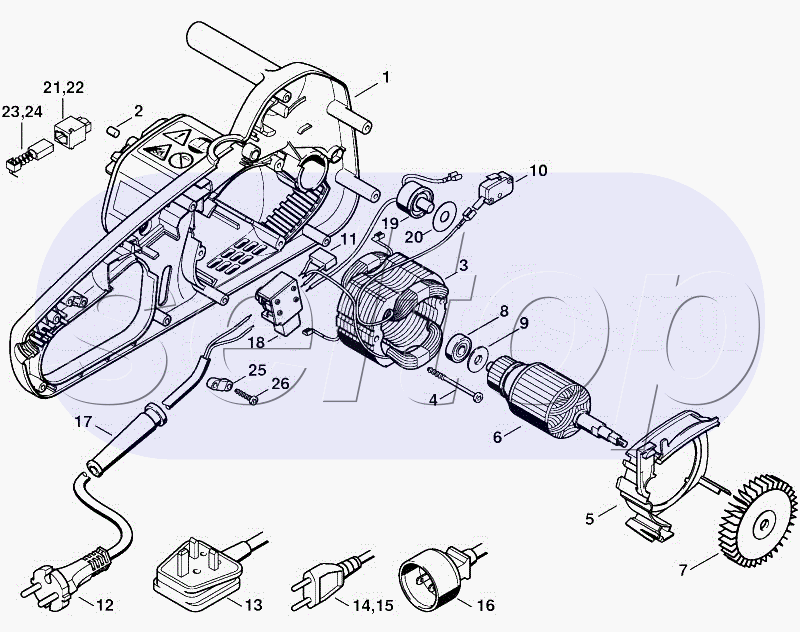 Электродвигатель MSE 140 C, 160 C, 180 C STIHL MSE 160 C