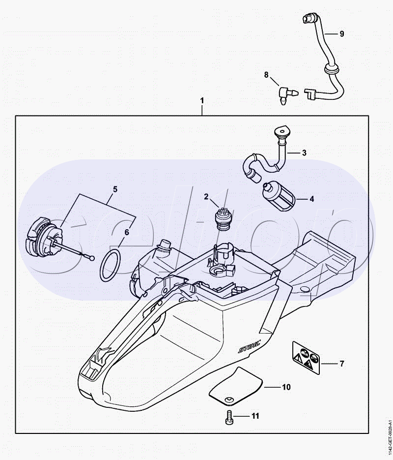 Корпус топливного бака STIHL MS 462 C
