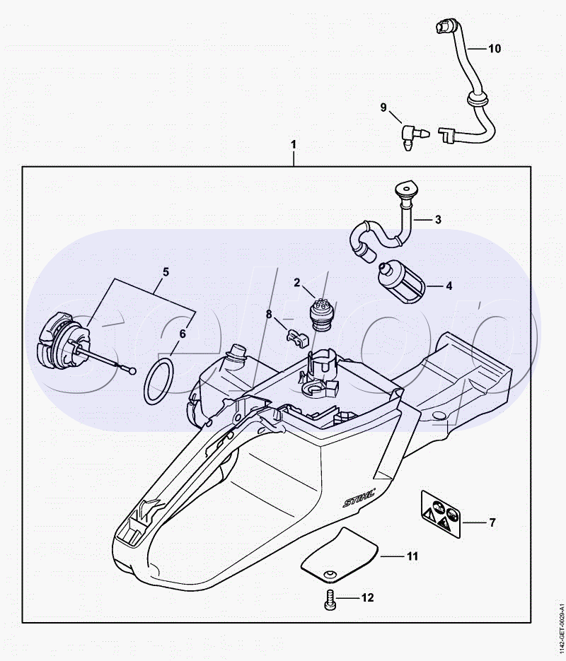 Корпус топливного бака (обогрев) STIHL MS 462 C