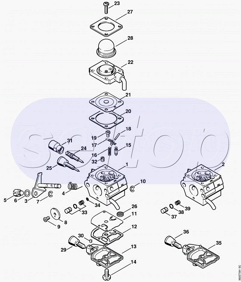 Карбюратор C1Q-S157, C1Q-S69 (41.2017) (45.2009) STIHL FS 85 RX