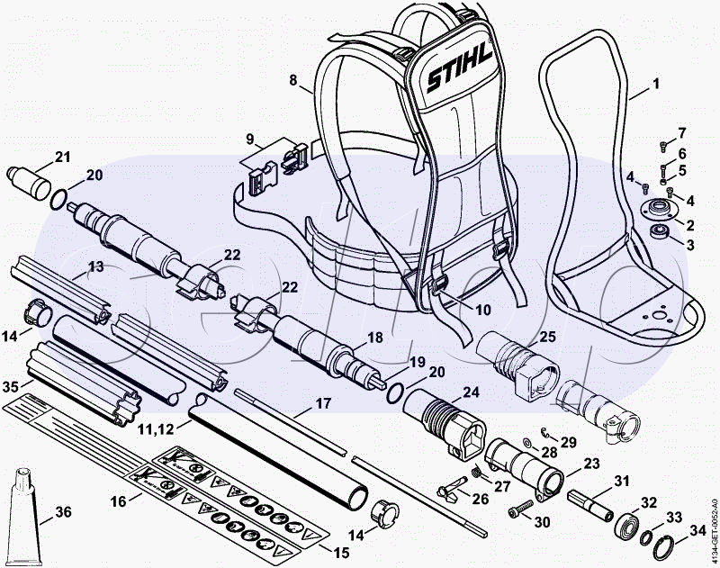 Несущая рама. Хвостовик STIHL FR 450