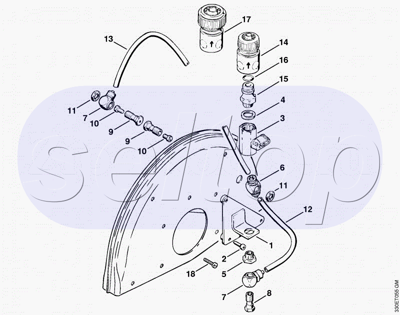 Присоединение воды (38.1995) STIHL TS 360