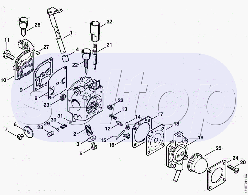Карбюратор C1Q-S64 BG 55, 65, 85 (18.2002) STIHL BG 85