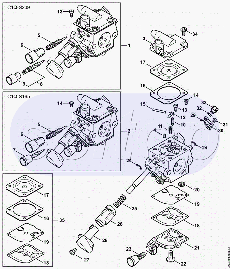 Карбюратор C1Q-S209, C1Q-S165 STIHL BR 430
