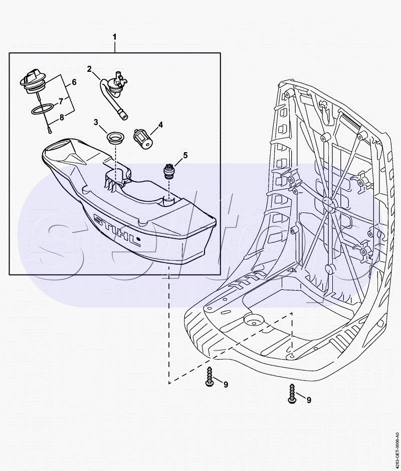 Топливный бак STIHL BR 800